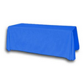 8' Blank Solid Color Polyester Table Throw - Cobalt
